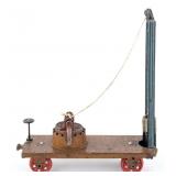 Arcade Cast Iron Pile Driver Train Car