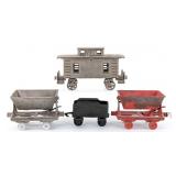 Cast Iron Caboose, Panama Side Dump Cars, and Tend