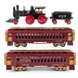 Restored Cast Iron 444 Locomotive with 999 Tender