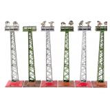 (6) Lionel No. 92 Floodlight Towers