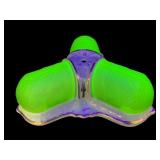 Art Deco Uranium Glass/Ceramic Ceiling Light