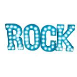 Vintage Rock Metal Lighted Letter Rock Sign