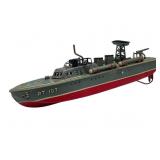 Vintage Linemar PT 107 Torpedo Tin Litho Boat