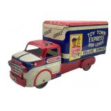 Marx Tin Litho Toy Town Express Van Lines Deluxe S