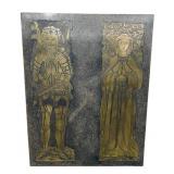 Vintage Brass Grave Rubbings
