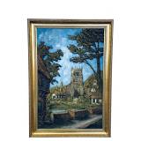 Van Dam 3-D Castle Tower Oil Painting on Canvas