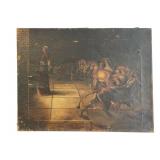 J. Bechtolb "Daniel in the Lions Den" Oil Paint