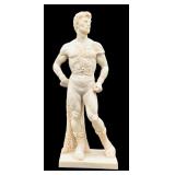 Santini Italian Alabaster Gladiator Warrior Sculpt
