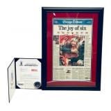 Michael Jordan Signed Chicago Tribune Newspaper