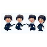 (4) 1964 Beatles REMCO Hard Body Figures w/Instrum