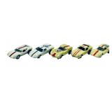 5 Aurora HO Slot Cars