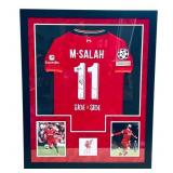 Mo Salah Signed Liverpool Jersey Display