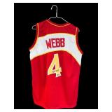Spud Webb Signed Atlanta Hawks Jersey