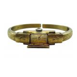 Bucherer 18K 750 Yellow Gold Ladies Cuff Watch