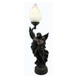Victorian-Style Figural Flame Torch Lamp