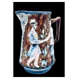 Antique Ceramic Majolica Pitcher