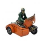 Vintage Tin Litho Tourist Motorcycle and Sidecar