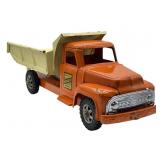 Buddy L Hydraulic Pressed Steel Orange Dump Truck
