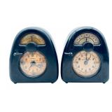 (2) Hawkeye Bakelite Measured Time Stevenson Clock
