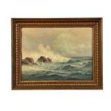 1900 N.H Seascape Oil Painting