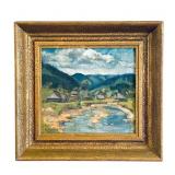 1933 Ruhur Landscape Oil Painting