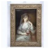 Porcelain Portrait Plaque ï¿½Vestal Virginï¿½