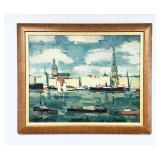 Julius Matisons Shorescape Oil Painting
