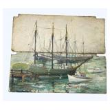 George Hartley/Otis Sailboat 2 Piece Oil Painting