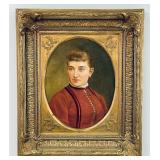 Portrait of a Lady Oil Painting signed by Artist