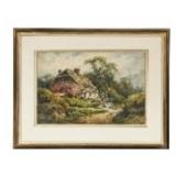 Henry Stannard Watercolor Cottage Scene