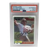 JOE MONTANA Autograph Signature on 1981 Topps Foot