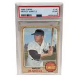MICKEY MANTLE 1968 Topps Baseball Trading Card Gra
