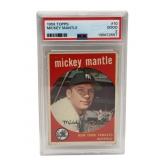 MICKEY MANTLE 1959 Topps Baseball Trading Card Gra