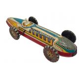 Marx Tin Litho Wind Up Lithograph Boat Tail Racer