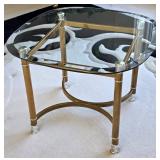 Vintage LaBarge Hollywood Regency Style Brass And