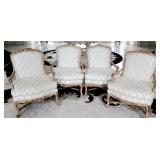 French Louis XV Style Armchairs Featuring Carved W