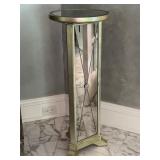 Mirrored Pedestal Plant Stand