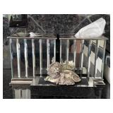 Neiman Marcus Silver-Plated Lion Music Box & Mirro