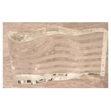 Steuben Crystal Etched American Flag
