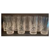(8) Waterford Cut Crystal Lismore Highball Glasses