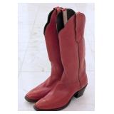 Loveless Custom Boots Red Leather Cowboy Boots