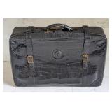 Vtg Versace Black Crocodile Luggage Bag
