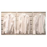 (3) Brioni White Dress Shirts