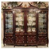 Mahogany Rococo Revival Style China Cabinet