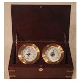 Selco Geneve Captain Desk Clock/Thermometer