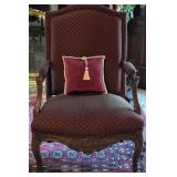 Sherrill French Louis XV Style Upholstered Arm Cha