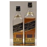 2 Johnnie Walker Black Label Scotch Whiskey