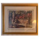 Framed Print Stone Stair And Garden Scene By Van M