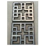 Wooden Mirrored Wall Art