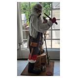 Large Ceramic Santa Claus Workshop Statue